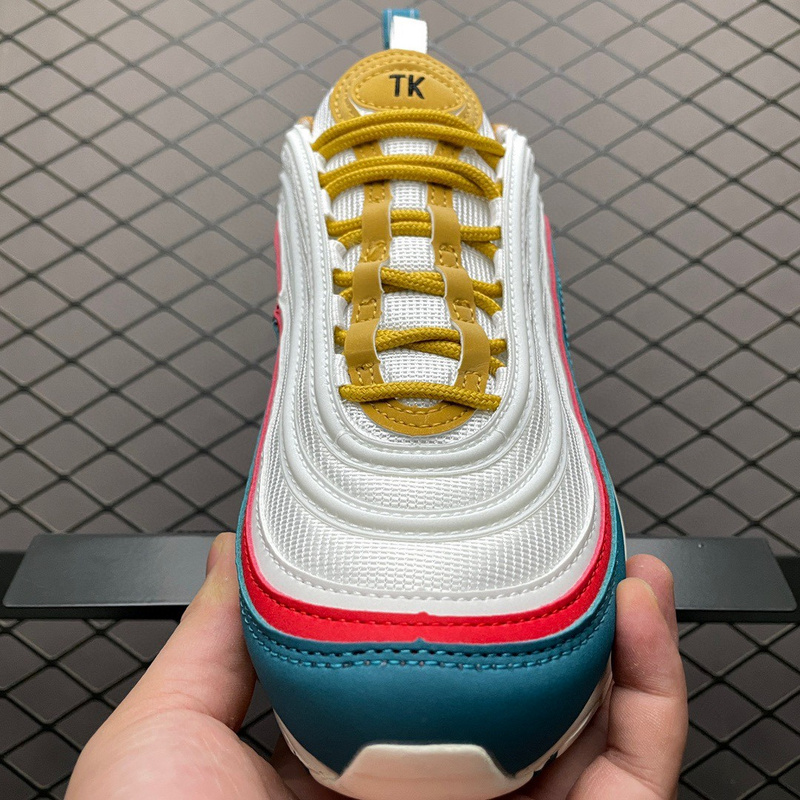 Air Max 97 White/Green/Red-Gold 7