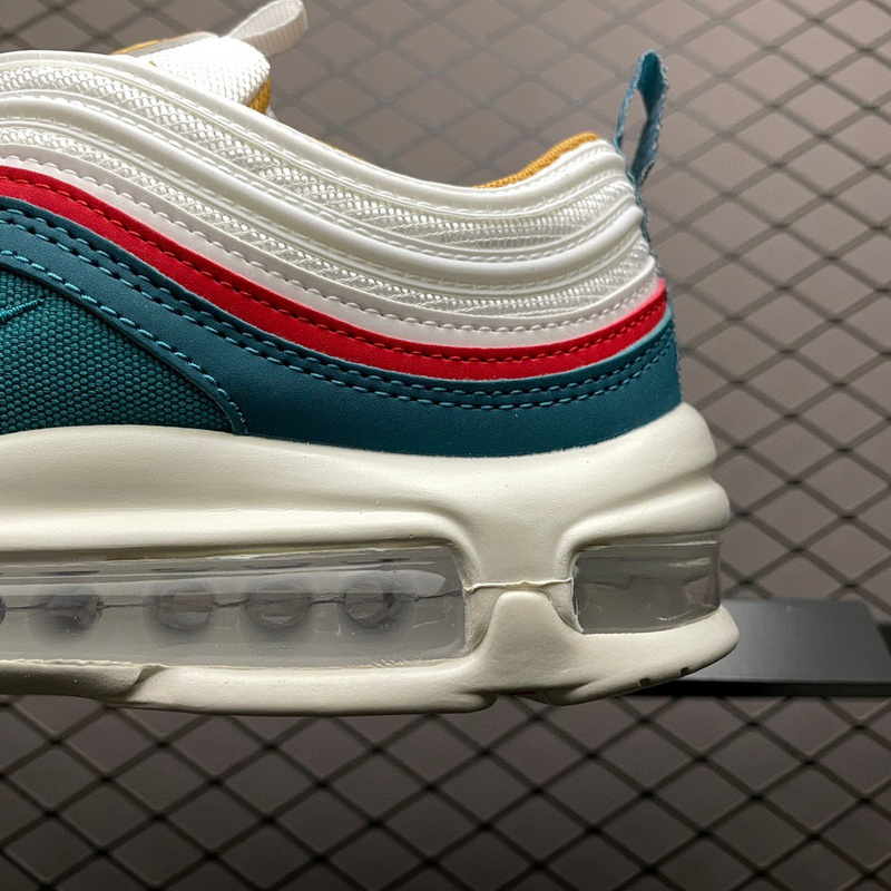 Air Max 97 White/Green/Red-Gold 9