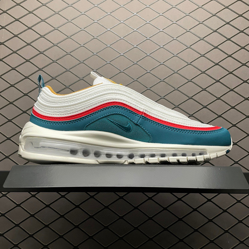 Air Max 97 White/Green/Red-Gold 13