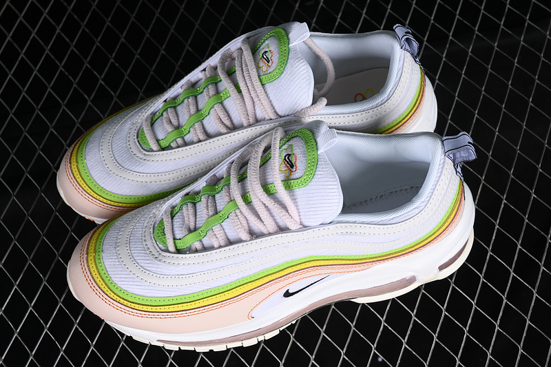 Wmns Air Max 97 Feel Love White/Pearl Pink/Action Green/Black 25