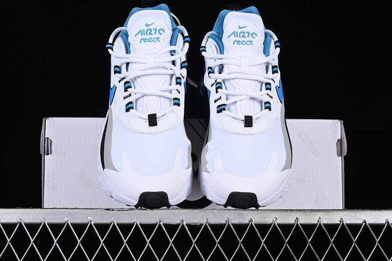 Air Max 270 React White/Grey/Blue/Black 25