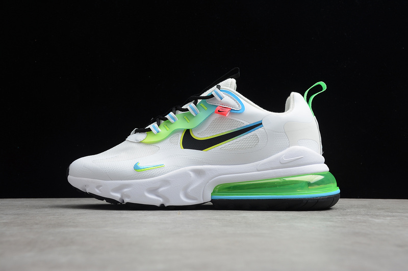 Air Max 270 React Worldwide White/Black/Green 3