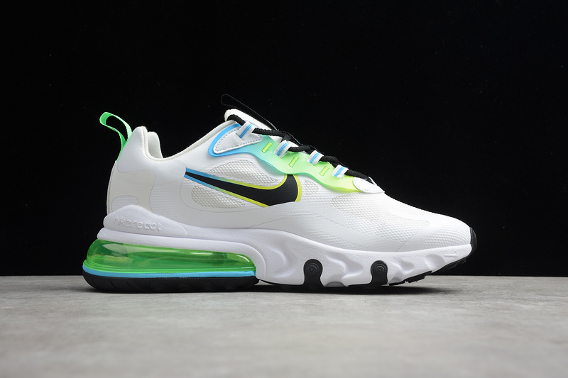 Air Max 270 React Worldwide White/Black/Green 7