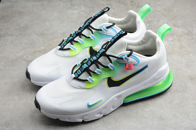 Air Max 270 React Worldwide White/Black/Green 15