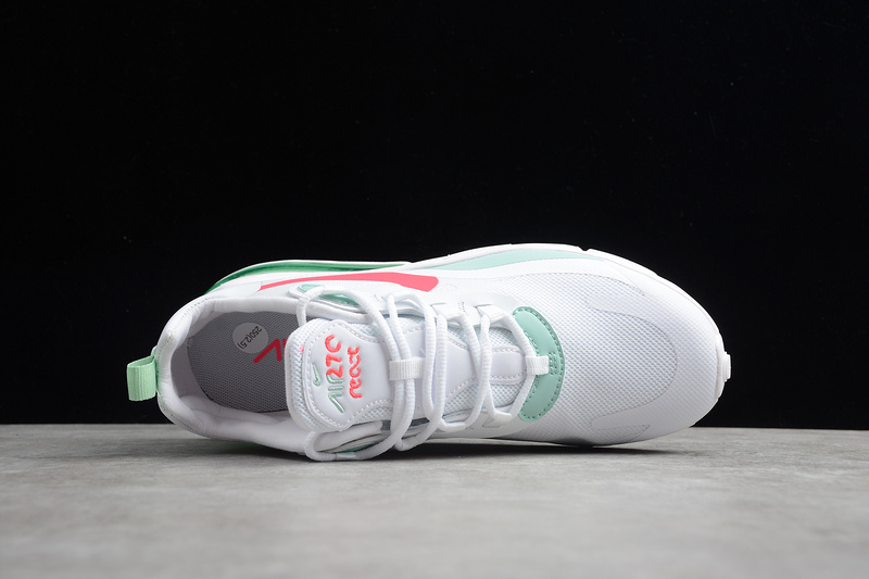 Air Max 270 React White/Grass Green-Red 3