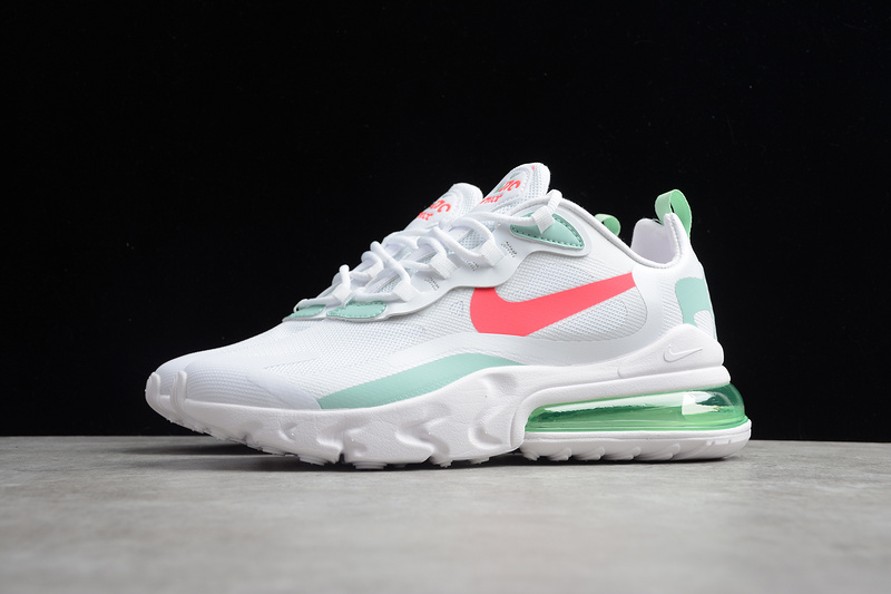 Air Max 270 React White/Grass Green-Red 9