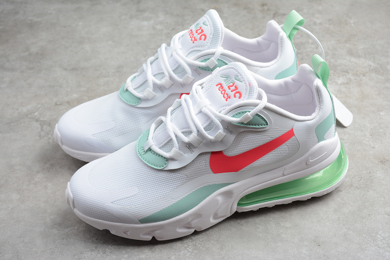 Air Max 270 React White/Grass Green-Red 31