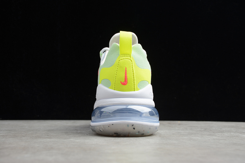 Air Max 270 React White/Flash Crimson-Cucumber Green 7