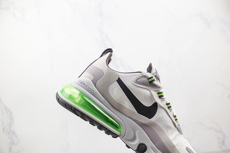 Air Max 270 React White Grey Electric Green/White/Grey 9