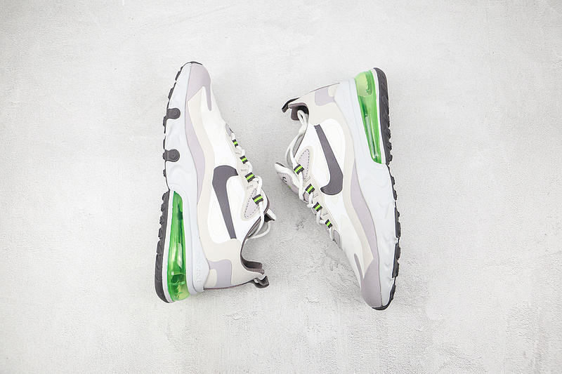 Air Max 270 React White Grey Electric Green/White/Grey 11