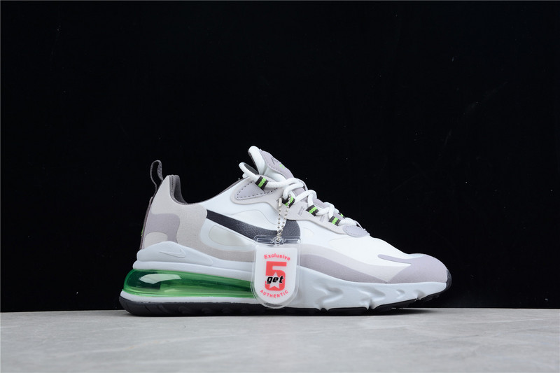 Air Max 270 React White Grey/Electric Green 25