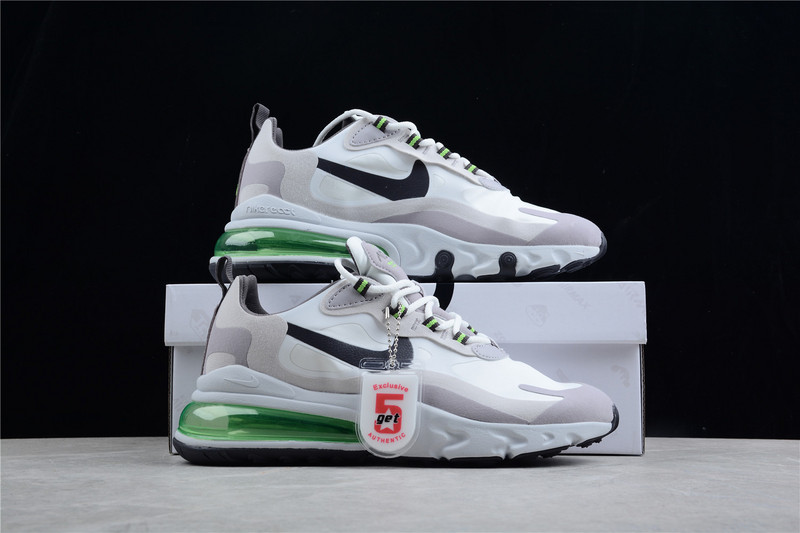 Air Max 270 React White Grey/Electric Green 29