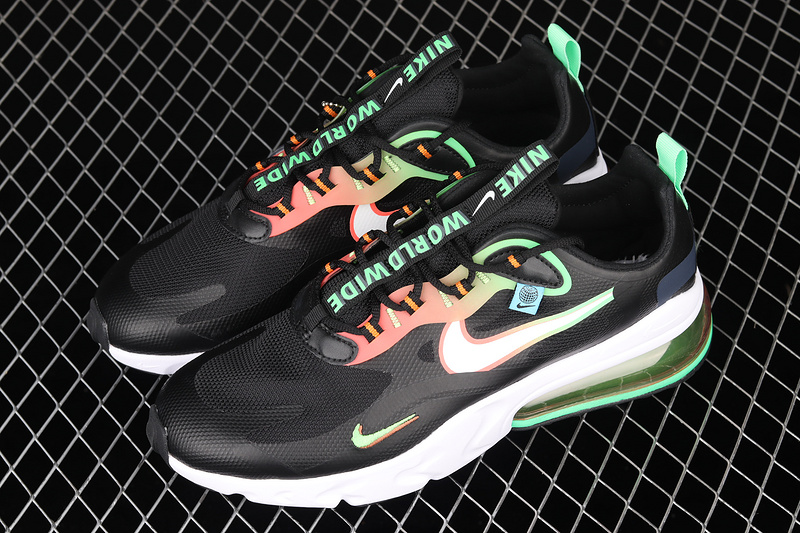 Air Max 270 React Worldwide Pack Black/Green Strike/Flash Crimson/White 9