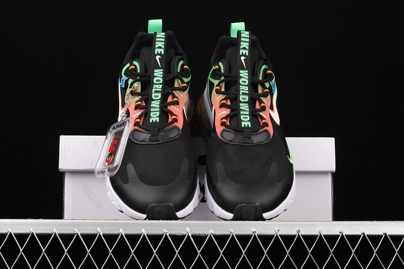 Air Max 270 React Worldwide Pack Black/Green Strike/Flash Crimson/White 13