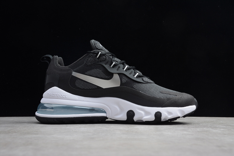 Air Max 270 React Black/Metallic Silver 21