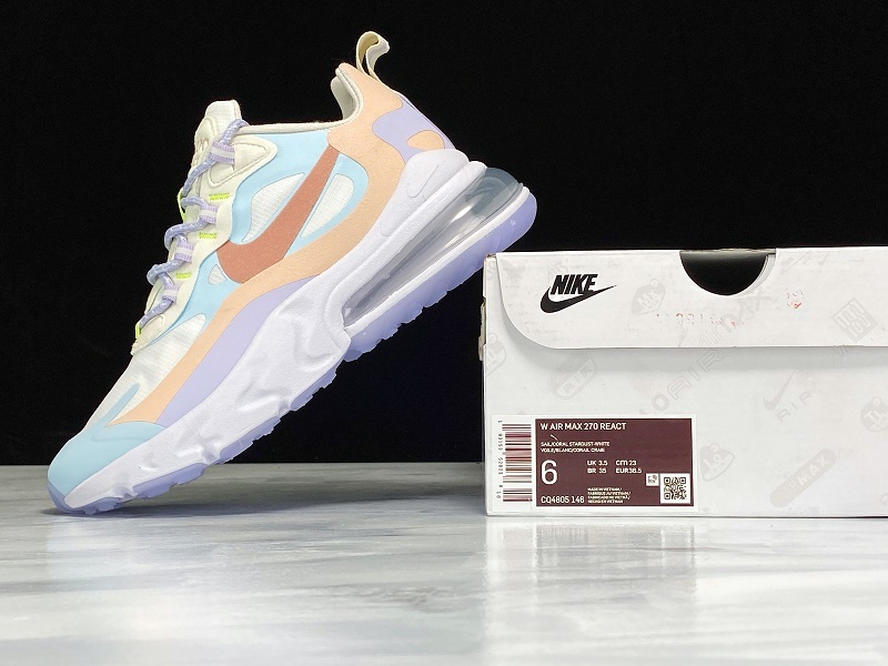 Air Max 270 React Sail Coral Stardust/White 5