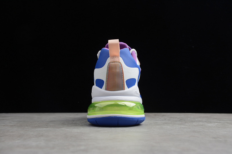 Air Max 270 React Easter White/Washed Coral-Hyper Blue-Purple Nebula 17