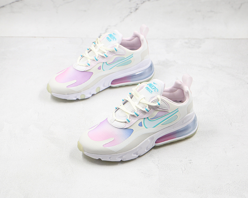 Air Max 270 React Se Light Gradient Summit White/Bleached Aqua/Light Violet/Sail 3