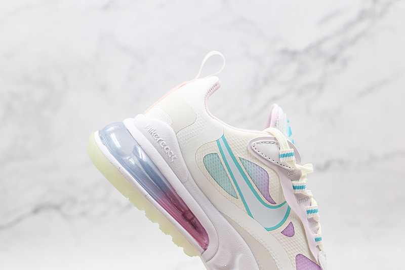 Air Max 270 React Se Light Gradient Summit White/Bleached Aqua/Light Violet/Sail 5