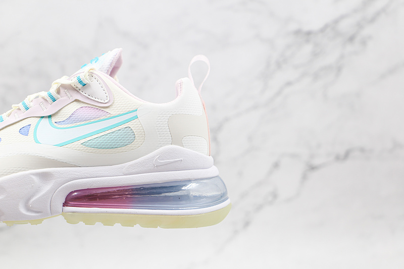 Air Max 270 React Se Light Gradient Summit White/Bleached Aqua/Light Violet/Sail 9