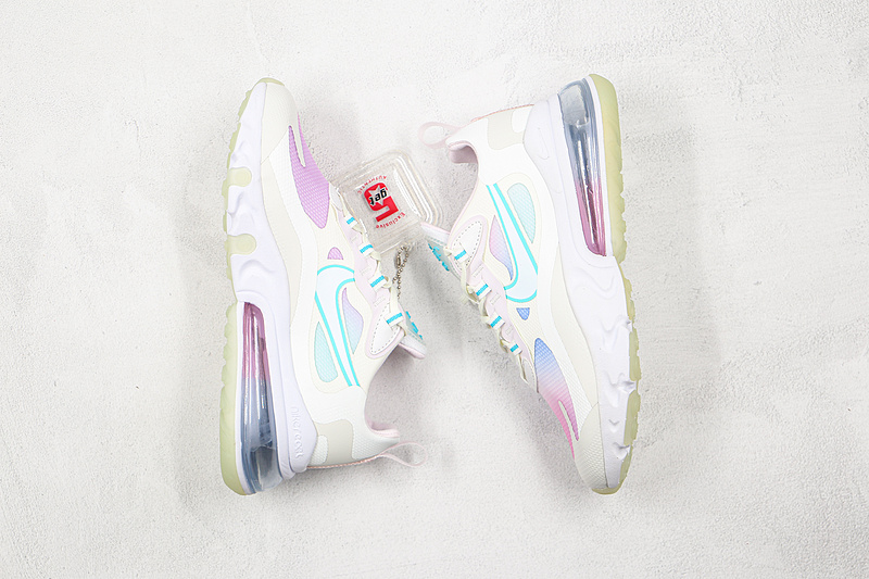 Air Max 270 React Se Light Gradient Summit White/Bleached Aqua/Light Violet/Sail 11