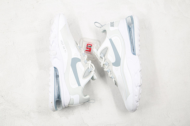 Air Max 270 React White/Light Smoke Grey/Pure Platinum 5