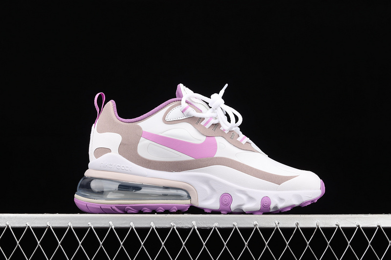 Cz1609-100-[Air Max 270 React White/White/Light Violet 5