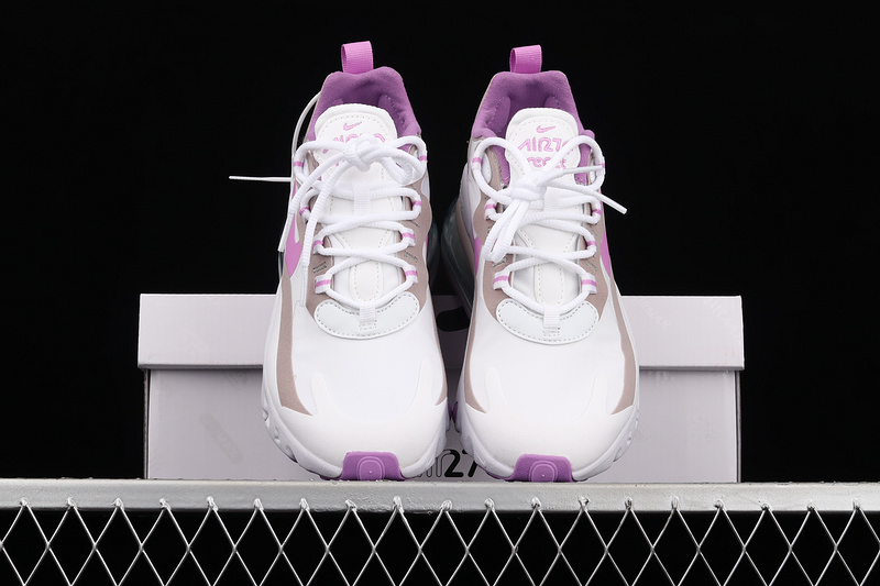 Cz1609-100-[Air Max 270 React White/White/Light Violet 25