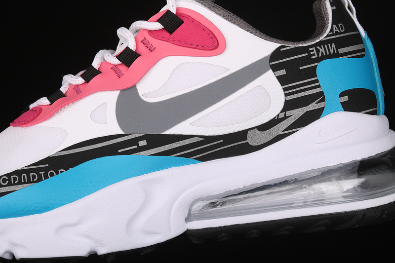 Air Max 270 React Summit White/Black/Laser Blue/Iron Grey 3