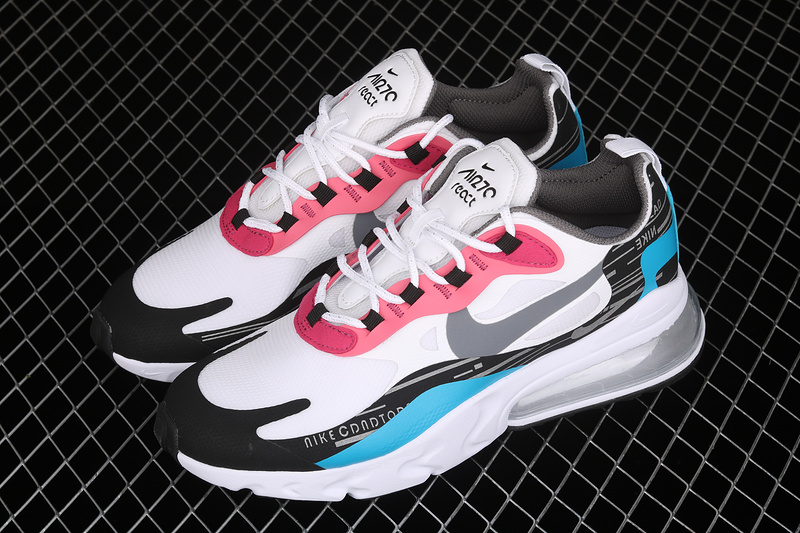 Air Max 270 React Summit White/Black/Laser Blue/Iron Grey 7