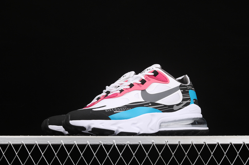 Air Max 270 React Summit White/Black/Laser Blue/Iron Grey 9