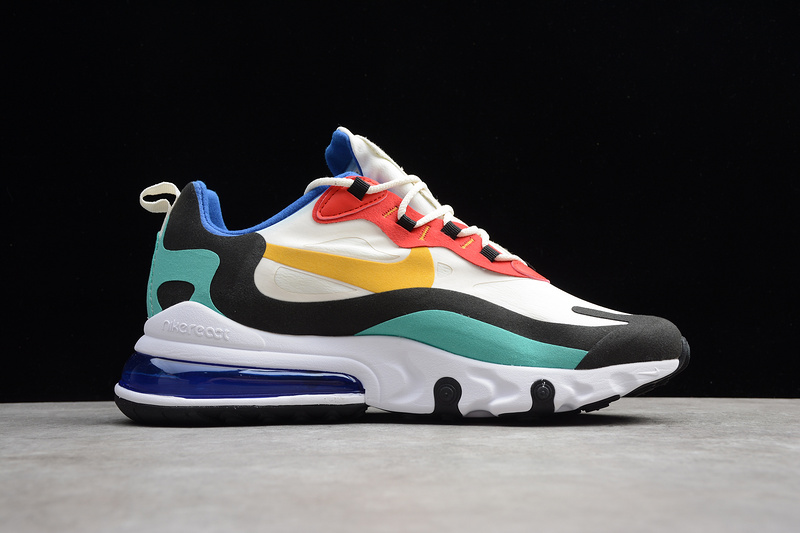 Air Max 270 React Bauhaus White/Gold/Red-Black-Kinetic/Green 33