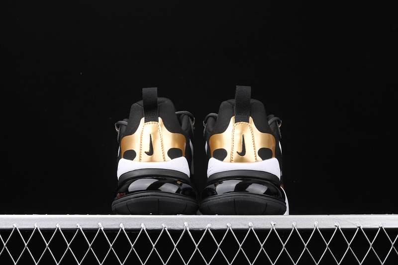 Air Max 270 React Black/White/Gold 3