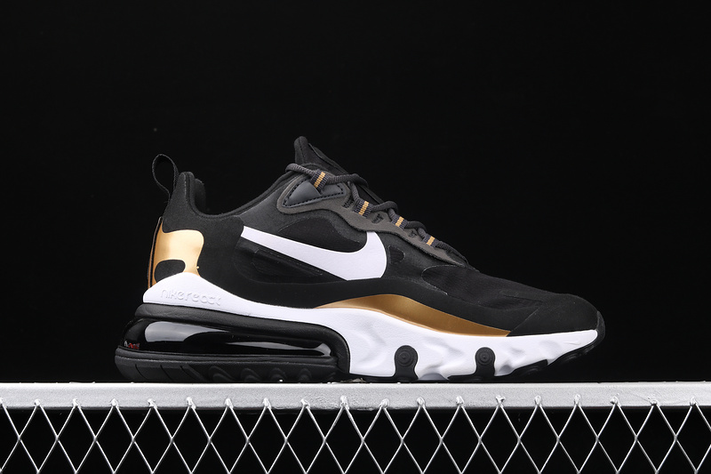 Air Max 270 React Black/White/Gold 27