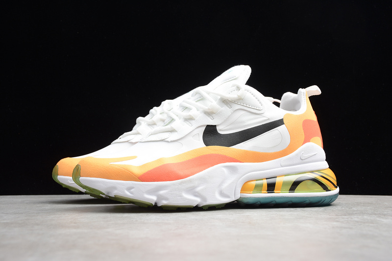 Air Max 270 Shoes White/Black/Orange 17