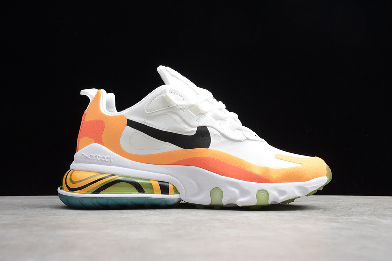 Air Max 270 Shoes White/Black/Orange 19