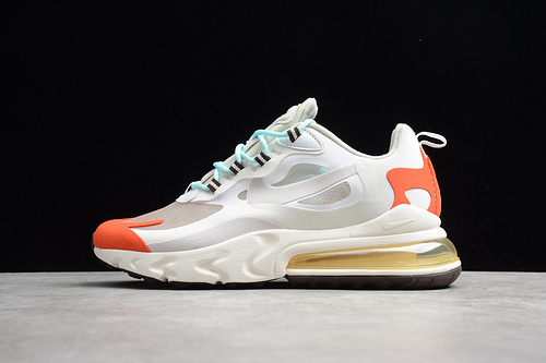 Air Max 270 React Light Beige Chalk/White/Team Orange 3