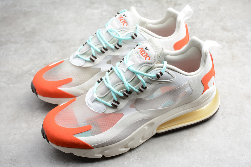 Air Max 270 React Light Beige Chalk/White/Team Orange 11