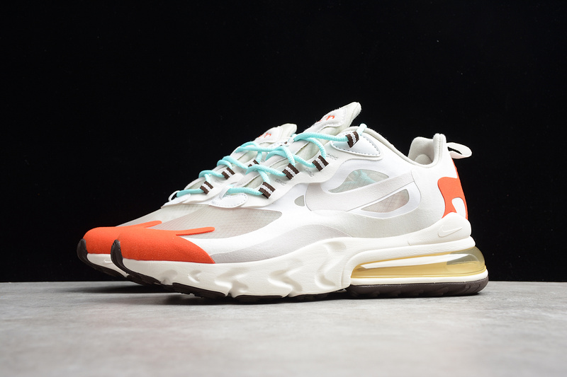 Air Max 270 React Light Beige Chalk/White/Team Orange 15