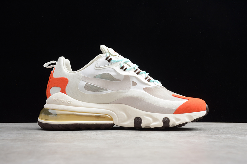 Air Max 270 React Light Beige Chalk/White/Team Orange 27