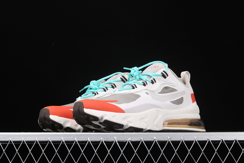 Air Max 270 React White/Team Orange/Platinum Tint 7