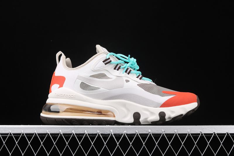 Air Max 270 React White/Team Orange/Platinum Tint 21