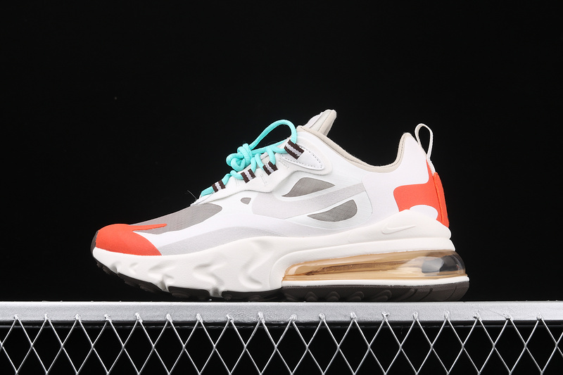 Air Max 270 React White/Team Orange/Platinum Tint 27