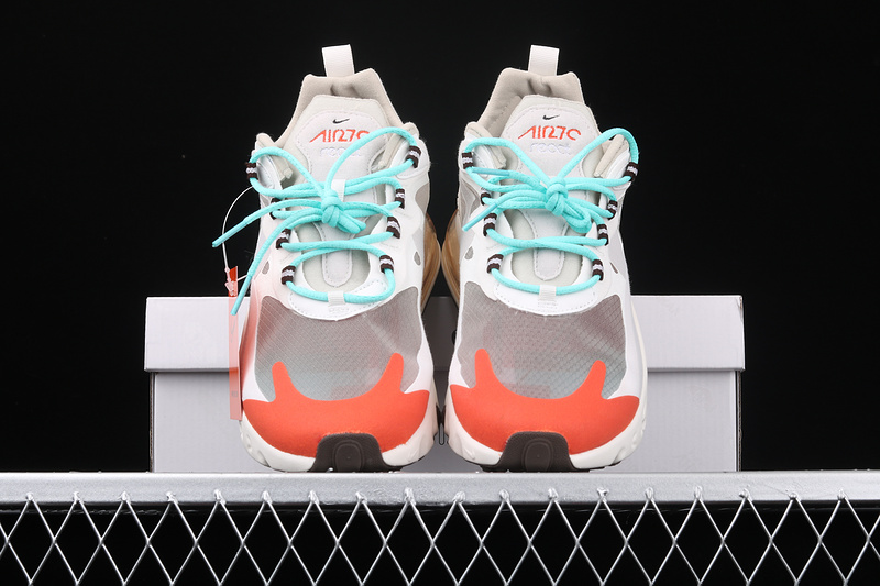 Air Max 270 React White/Team Orange/Platinum Tint 29