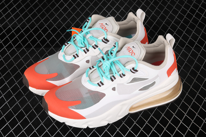 Air Max 270 React White/Team Orange/Platinum Tint 31