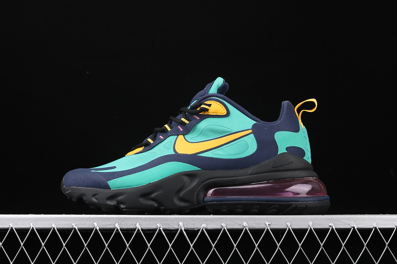 Air Max 270 React Electro Green/Yellow Ochre-Obsidian 3