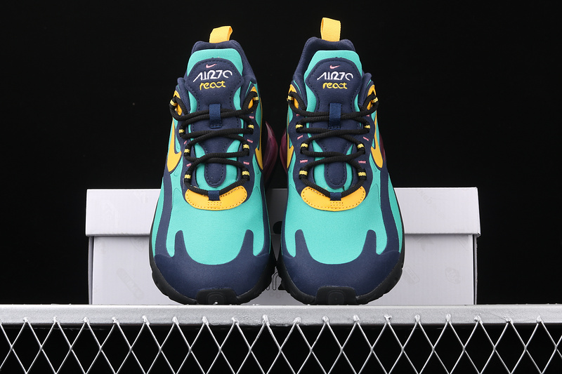 Air Max 270 React Electro Green/Yellow Ochre-Obsidian 21