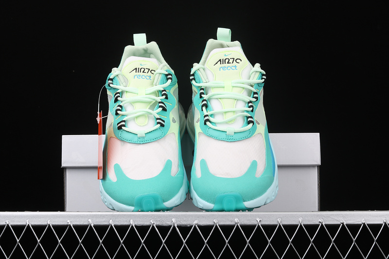 Air Max 270 React Hyper Jade/Frosted Spruce-Barely/Blue/White 5