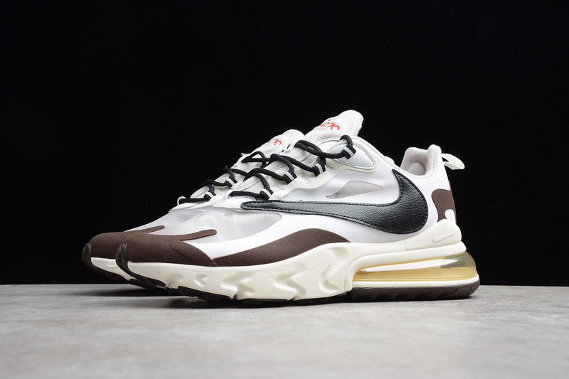 Air Max 270 React Shoes White/Black/Gold 7