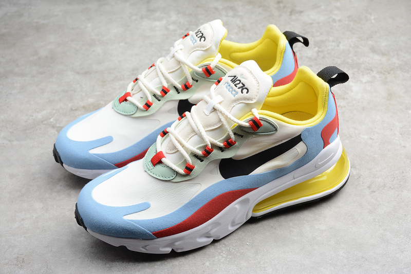 Air Max 270 React Bauhaus White/Black/Light Blue/Red/Yellow 7